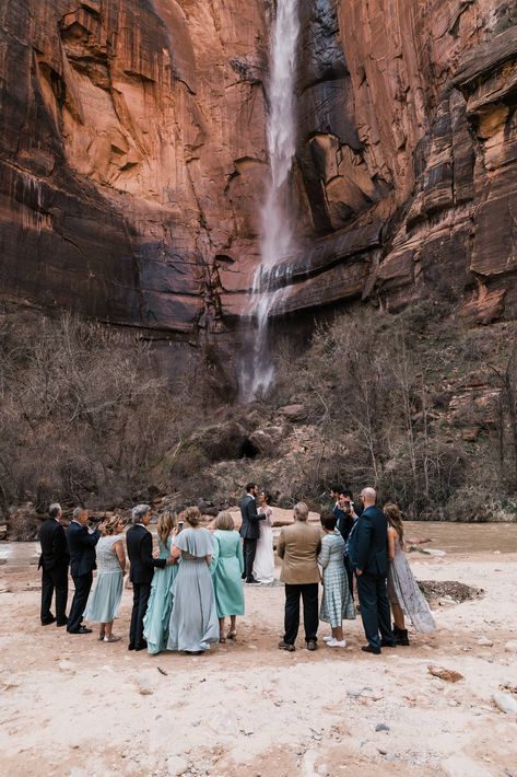 Elopement Zion National Park, Temple Of Sinawava Wedding, Zion Elopement Photography, Zion National Park Elopement, Sunshine Wedding, Zion National Park Photography, Zion National Park Wedding, Winter Wedding Destinations, Temple Of Sinawava