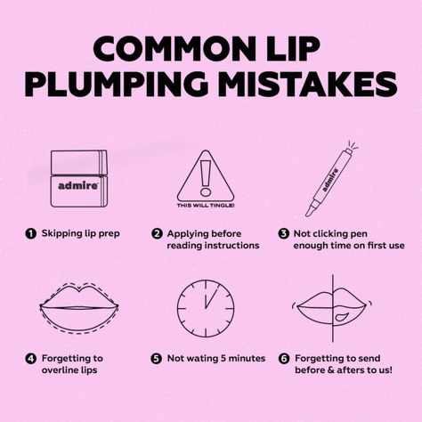 Are you applying Perfect Plumper Intense wrong? ⁠😳⁠ ⁠ 1. make sure to prep lips and making sure they are clean 2. read the instructions! 3. click the pen 2-3 times to prime for first use ⁠ 4. apply plumper intense to lips including the outer edge for more definition ⁠ 5. make sure to wait for the full 5 minutes to see results! ⁠ 6. send your before and afters to us #PerfectPlumper #LipPlumper #PlumpLips #BeautyTips #LipCare #MakeupTutorial #BeforeAndAfter #BeautyHacks #InstaBeauty #lipplumping Lip Plumper Before And After, Diy Lip Plumper, Overlined Lips, Diy Lips, Reading Instruction, The Pen, To Wait, Lip Plumper, Lip Care