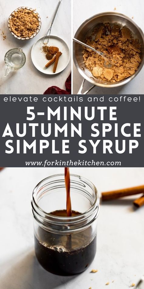 Autumn Spice Syrup, Apple Cinnamon Coffee Syrup, Best Fall Coffee Syrups, Autumn Coffee Syrup, Unique Coffee Syrup Flavors, Maple Cinnamon Simple Syrup, Autumn Spice Simple Syrup, Fall Syrup For Coffee, Fall Simple Syrup