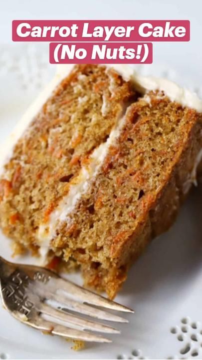 Pin on Easter Recipes & Inspiration Carrot Layer Cake, Easter Bark Recipe, Egg And Bread Recipes, Yummy Easter Desserts, Cake Carrot, Shredded Carrots, Easter Brunch Food, Layer Cake Recipes, Nut Recipes