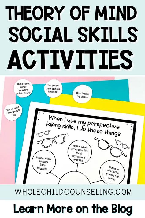 We Thinkers Social Thinking Activities, Theory Of Mind Activities, Perspective Taking Activities For Kids, Bandura Theory, Mind Activities, Social Skills Activities For Kids, Social Thinking Activities, Social Thinking Curriculum, Theory Of Mind