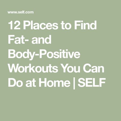 12 Places to Find Fat- and Body-Positive Workouts You Can Do at Home | SELF Whitney Way Thore, Big Fat Fabulous Life, Fitness Marshall, Plus Size Workout, Diet Culture, Functional Training, Weekly Workout, Body Positive, Physical Therapist