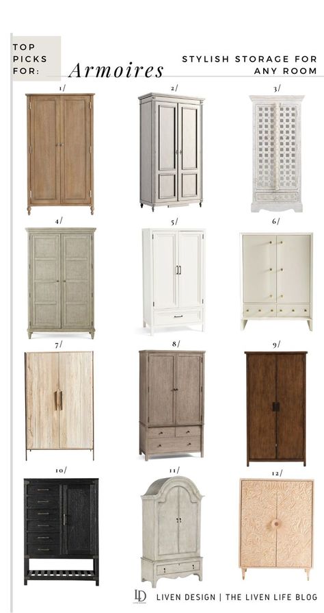 Storage Armoire, Tall Armoire Bedroom, Tall Armoire, Freestanding Coat Closet, Armoire Living Room Ideas, Armoire Modern, Armoire Wardrobe, Armoire Bedroom, Freestanding Closet