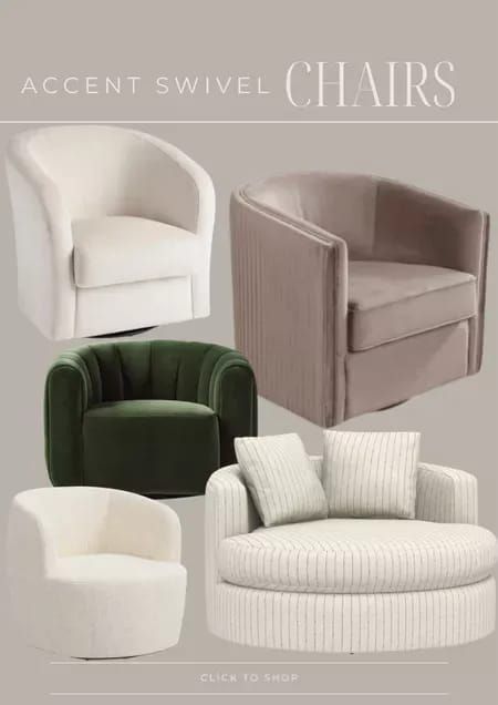 Swivel Chair Bedroom Ideas, Living Room Designs Cozy, Grey Bedroom Decor, Upholstered Swivel Chairs, Contemporary Accent Chair, Swivel Chair Living Room, Velvet Accent Chair, Dining Room Makeover, Swivel Accent Chair