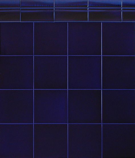 Cobalt Bathroom, Cobalt Blue Tile, Dark Blue Tiles, Wall Tile Art, Indigo Tile, Cobalt Blue Paint, Dark Blue Tile, Dark Blue Bathrooms, Blue Tile Wall