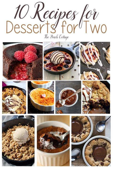 Skillet Cookie For Two, Desserts For Two, Ramekin Dessert, Anniversary Dessert, Valentines Desserts, Skillet Desserts, Romantic Desserts, Valentine Couple, Small Batch Baking