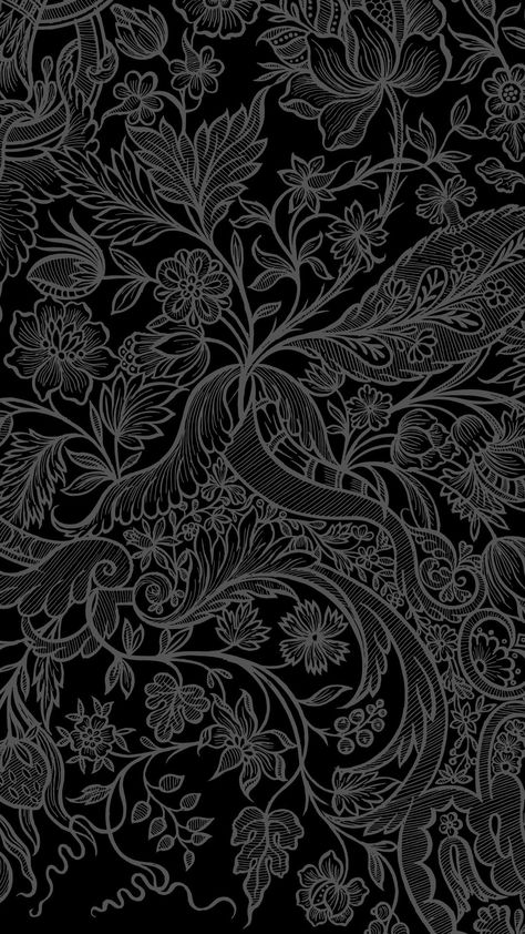 1080x1920 FHD, Black background and gray flowers Black And White Phone Wallpaper, Grayscale Wallpaper, Black And Grey Wallpaper, Dark Floral Pattern, Abstract Wallpaper Design, Black Phone Wallpaper, Dark Flowers, Black Seamless, Shirt Design Inspiration