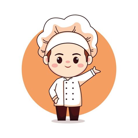 Chibi Mascot, Finger Cartoon, Chef Cartoon, Cartoon Chef, Pointing Finger, Logo Illustration Design, Logo Character, Funny Emoji Faces, Vector Character Design