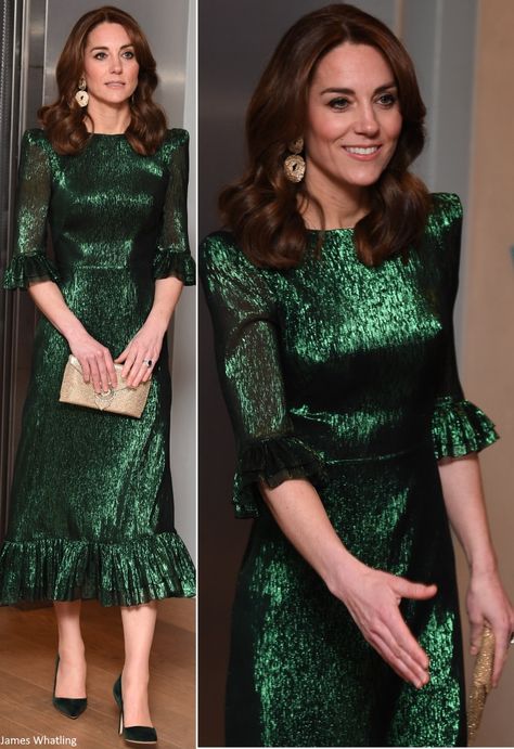 Duchess Kate: It's The Vampire's Wife & Statement Earrings For Guinness Storehouse Reception Green Vintage Dress, Vampires Wife, Kate Middleton Style Outfits, Düşes Kate, Vampire's Wife, Guinness Storehouse, The Vampires Wife, Catherine The Great, Vintage Midi Dresses