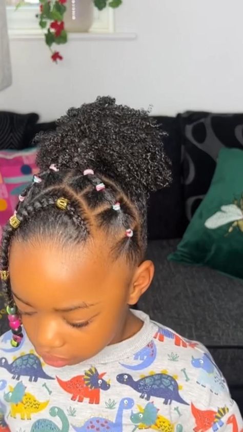 Easy Rubber Band Hairstyles, Band Hairstyles, Black Baby Girl Hairstyles, Daughter Hairstyles, Rubber Band Hairstyles, Cute Toddler Hairstyles, Girly Hairstyles, Lil Girl Hairstyles, Kids Curly Hairstyles