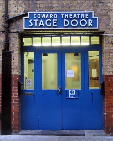 Noel Coward Theatre stage door, London Theatre Decorations, Theater Decor, Theatre Sign, Stage Door, Noel Coward, Beautiful Entryways, Cafe Concept, Theatre Plays, Dream Theater