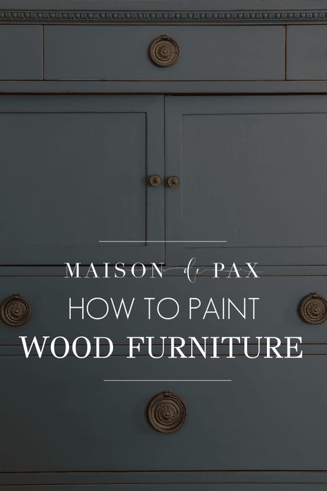 Learn how to paint wood furniture the right way to get a beautiful, professional finish. Breathe new life into old furniture with this tutorial! #diyproject #paintedfurniture #diy Paint Wood Furniture, Unfinished Wood Furniture, Spray Paint Wood, Painting Old Furniture, Real Wood Furniture, Furniture Finish, Dark Wood Furniture, Painting Wood Furniture, Dark Furniture