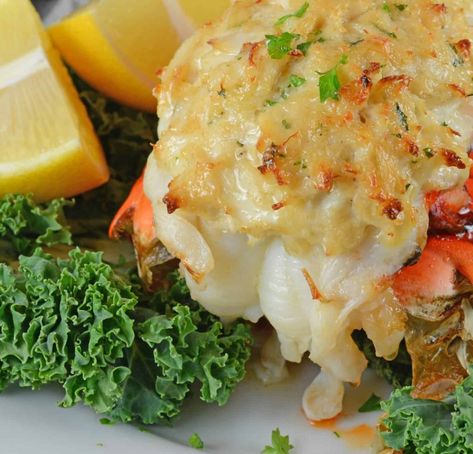 How to Make Stuffed Lobster Tail - Honest Cooking Stuffed Lobster Tail Recipe, Crab Stuffed Lobster, Stuffed Lobster Tail, Stuffed Lobster, Lobster Tail Recipe, Soy Sauce Marinade, Miso Glazed Salmon, Seafood Dish Recipes, Lobster Dishes