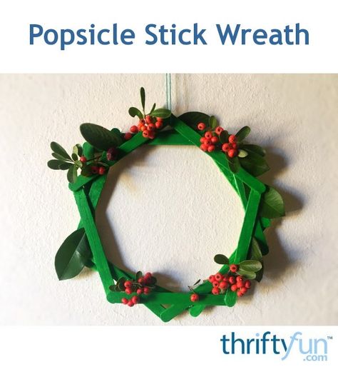 My family and I love Popsicles. I have a drawer full of cleaned sticks that I've saved over the years. This is an awesome wreath you can make from those sticks. All you need is some glue, paint, and some foliage. This is a great craft for all ages. Ornaments Crafts For Kids, Popsicle Craft, Popsicle Stick Diy, Popsicle Stick Ornaments, Craft For All Ages, Stick Wreath, Christmas Ornaments Crafts, Vendor Fair, Christmas Diy Ideas