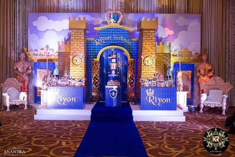 Royal Castle Dessert Spread from a Royal Prince Birthday Party on Kara's Party Ideas | KarasPartyIdeas.com (18) Royal Prince Birthday Party, Prince Birthday Theme, Theme Bapteme, Royal Birthday Party, Baby Shower Ideas For Boys, Prince Birthday Party, Prince Theme, Royal Theme, Prince Party