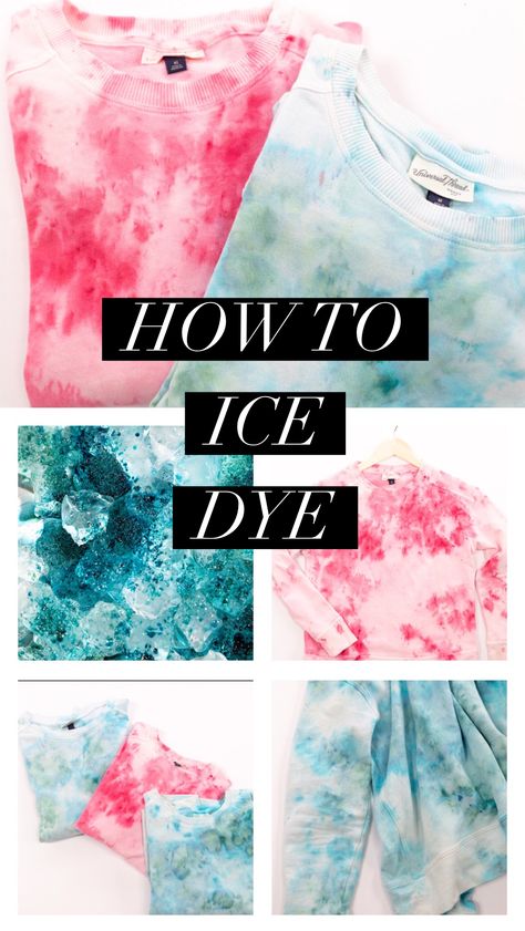 Watercolor Dye Fabric Diy, Tie Dye Techniques One Color, Family Tie Dye Shirts, Bleaching Fabric Techniques, Type Dye Patterns, The Dye Shirt Ideas, Tye Dye Crumple Patterns, Cute Tie Dye Outfits, Ice Tye Dye Tutorials