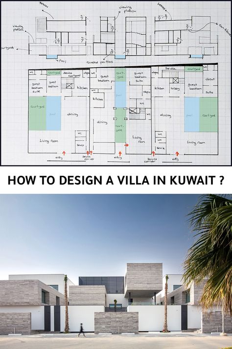 Arabic Villa Plan, Dubai Villa, Architecture Design Presentation, Single House, Courtyard House Plans, Courtyard Design, Architecture Engineering, Villa Plan, House Names