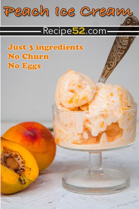 Deliciously creamy peach ice cream packed with fruity flavors. This Peach ice cream is made with cream, condensed milk, and peach. Those are just 3 main ingredients and it is made without eggs. Since it is no-churn ice cream and can be made without an ice cream maker. What more? It is made with roasted peaches and can be made with frozen peaches too. #peachdessert #nochurn #peachicecream #withcondensedmilk #withouteggs #withouticecreammaker #freshpeach #dessert #icecream #summerdessert # No Churn Peach Ice Cream Recipes, No Egg Ice Cream Recipe, Orange Jam Recipes, Condensed Milk Ice Cream, Peach Ice Cream Recipe, Homemade Ice Cream Recipes Machine, Homemade Peach Ice Cream, Ice Cream No Churn, Frozen Pops