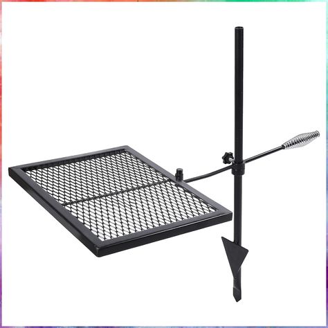 Lineslife Swivel Campfire Grill, Adjustable Heavy Duty Steel Open Fire Cooking Grill Grate with Carrying Bag for Outdoor Camp Open Fire Grill, Fire Pit Grill Grate, Campfire Grill, Fire Pit Cooking, Cooking Grill, Open Fire Cooking, Grill Rack, Fire Grill, Camping Grill