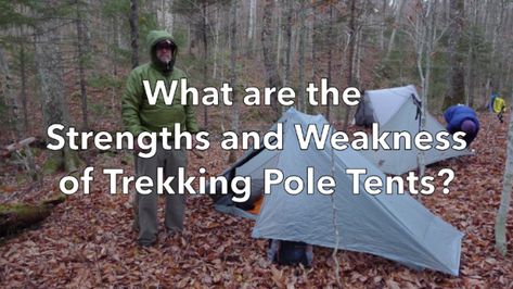 What are the Strengths and Weaknesses of Trekking Pole Tents? - https://sectionhiker.com/what-are-the-strengths-and-weaknesses-of-trekking-pole-tents/ Trekking Pole Tent, Wall Tent, Inner Tents, Surfing Pictures, Hiking Poles, Strengths And Weaknesses, Trail Hiking, Tent Poles, Ultralight Backpacking