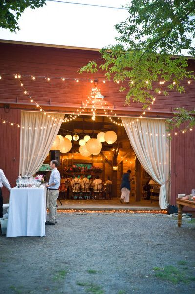 door Garage Party Decorations, Shed Wedding, Garage Party, Barn Parties, Barn Reception, Hudson Valley Wedding, A Night To Remember, Rustic Barn, Garage Decor