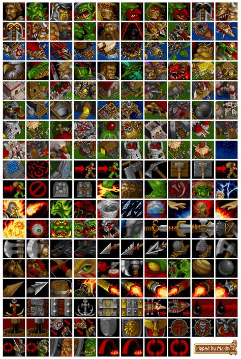 Warcraft 2, Video Game Sprites, Game Sprites, Game Costumes, Graphics Inspiration, Strategy Games, Pc Computer, World Of Warcraft, Icon Design