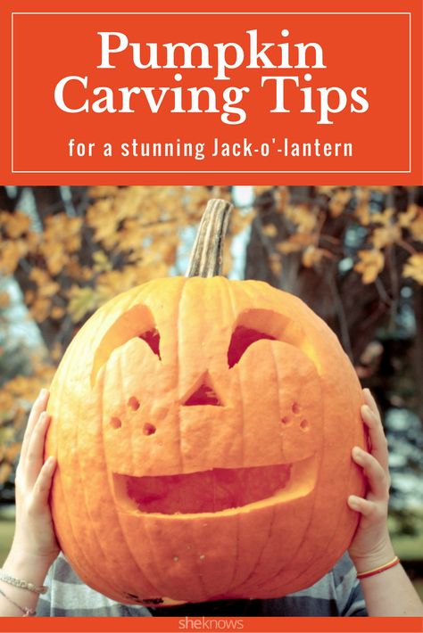 Save yourself from pumpkin disaster with these smart carving and preserving tips Small Pumpkin Carving Ideas, Halloween Pumpkin Carving Ideas, Unique Pumpkin Carving Ideas, Pumpkin Carving Tips, Pumpkin Carving Tools, Disney Pumpkin Carving, Halloween Pumpkin Carving, Tall Pumpkin, Creative Pumpkin Carving