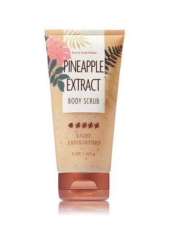 Pineapple Extract Body Scrub - Bath And Body Works Hibiscus Body Scrub, Body Scrubs Pink, Bath And Body Works Tropical Scents, Tropical Body Scrub, Bath And Body Works Tropical, Coconut Oil Body Scrub, Cleanser For Combination Skin, Combination Skin Face Wash, Shower Scrub