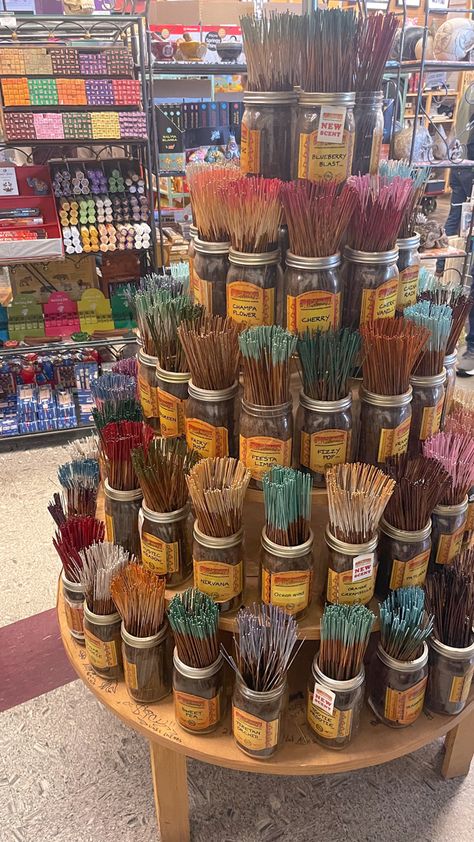 Incense Display Ideas, Spirit Shop Ideas, Incense Display Retail, Holistic Store Ideas, Herb Shop Aesthetic, Witchy Shop Ideas, Witchy Store Aesthetic, Metaphysical Store Ideas, Witchy Shop Aesthetic