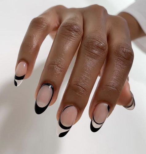 Monochrome Nails, Her Nails, Fire Nails, Dream Nails, Funky Nails, Fancy Nails, Nails Inspo, Chic Nails, Dope Nails