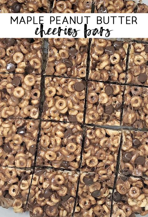 chocolate cheerios bars - peanut butter cheerios bars - easy breakfast idea - breakfast bars - kids snack Cheerios Bars, Peanut Butter Cheerios, Beginner Bullet Journal, Maple Peanut Butter, Peanut Butter Cheerio Bars, Cheerio Bars, Craft Room Organization Diy, Maple Syrup Recipes, Diy Mason Jar Crafts