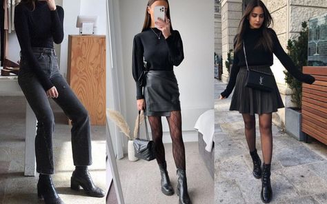 25 Modern Funeral Outfits for Teenage Girls Black Midi Dress Casual, Memorial Outfits, Channel Outfits, Black Skirt Outfits, Teen Dress, Black Clothes, Wearing All Black, Skirt And Sneakers, Clothes Women