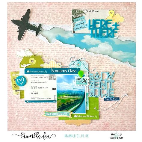 Clouds Scrapbook Layout, Thailand Scrapbook Layouts, Travel Scrapbook Ideas Layout, Helicopter Scrapbook Layouts, Parasailing Scrapbook Layouts, Airplane Scrapbook Layouts, Summer Holiday Scrapbook Ideas, Florida Scrapbooking Layouts, Travelogue Ideas Layout