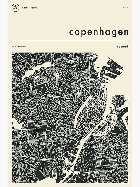 "COPENHAGEN MAP" Sticker for Sale by JazzberryBlue | Redbubble Copenhagen Map, City Grid, Copenhagen City, Street Map Art, Jazzberry Blue, Visually Pleasing, City Map Art, City Map Poster, Poster Ideas