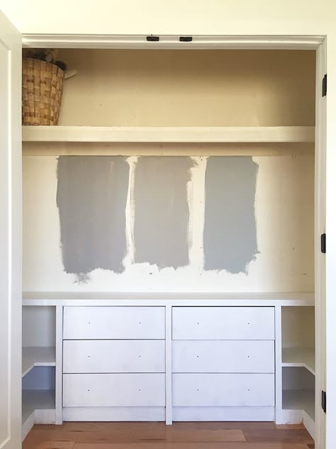 Something like this would be great to add storage to the girls' closets...the 'base' is the same Ikea dressers you already have Closet Ikea, Dresser In Closet, Closet Built Ins, Built In Dresser, Ikea Closet, Closet Hacks, Boys Closet, Doors Ideas, Closet Renovation