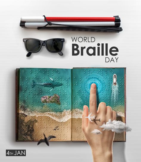 World Education Day, World Braille Day, Tactile Art, Education Day, Custom Ipad, World Health Day, Cool Paper Crafts, World Days, Mental Health Day