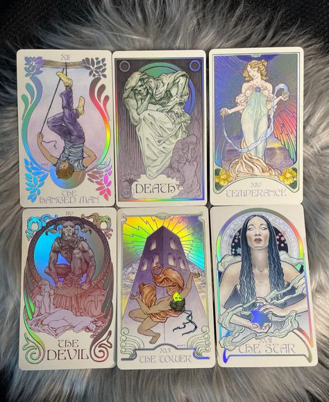 Newest edition added to my Etsy shop! https://wiselydivine.etsy.com/listing/1805397281 Ethereal Visions Luna Edition Tarot Card Deck with color illustrated guidebook included! These are gorgeous iridescent foil on all of the cards! Pictures just don’t them justice! Click the link to check out other new or restocked decks that have just been listed! https://wiselydivine.etsy.com! #etherealvisionstarot #lunatarot #tarotdecksforsale #tarotdecks #oracledecksforsale #oracledecks #spiritualgrowth... Ethereal Visions Tarot, Tarot Cards Major Arcana, Justice Tarot, Iridescent Foil, Tarot Card Decks, Major Arcana, Oracle Decks, Card Deck, Tarot Deck