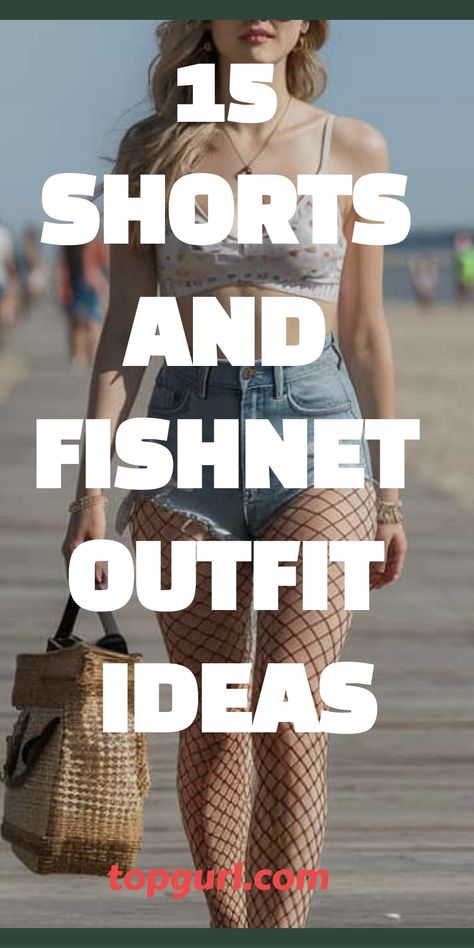 15 Sizzling Shorts and Fishnet Outfit Ideas to Rock Your Look 90s Fishnet Outfit, Jean Shorts Fishnet Outfit, Emo Fishnet Outfit, Fishnets And Shorts Outfits, Stockings Outfit Summer, Outfit With Fishnet Tights, Fish Net Tights Outfit Shorts, Shorts And Fishnets Outfits, Cute Fishnet Outfits