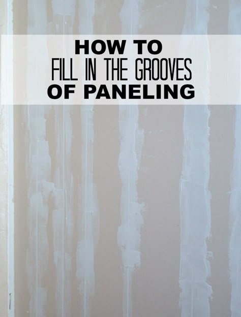 Learn how to turn paneled walls into smooth walls. This tutorial shows how to fill in the grooves in paneling. Wall Paneling Makeover, Wood Paneling Makeover, Paneling Makeover, Paneled Walls, Painting Wood Paneling, Up House, Painted Paneling, Smooth Walls, Wood Panel Walls