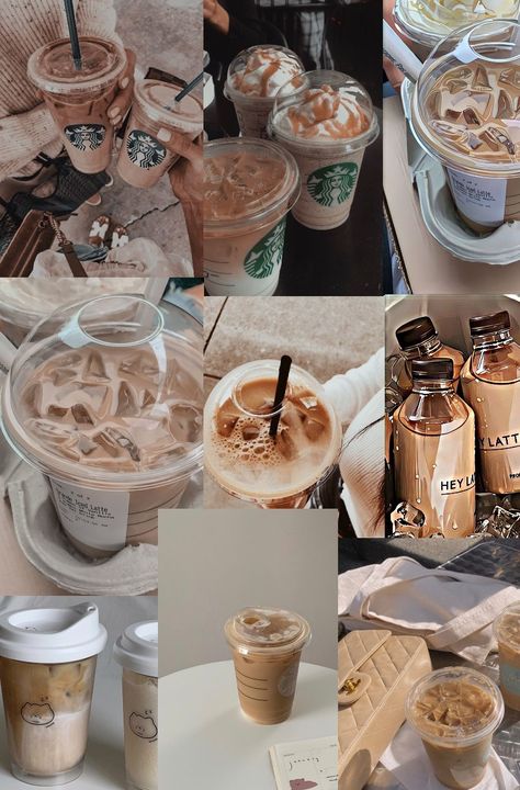 Coffee Collage, Starbucks Wallpaper, Coffee Wallpaper, Vanilla Girl, Food Goals, Interesting Food, Brown Aesthetic, Food Inspo, Food Obsession