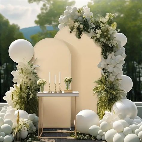 Elegant Spandex Arch Backdrop Covers Weddings Bridal Showers - Temu Arch Backdrop Stand, Chiara Backdrop, Tulle Backdrop, Metal Wedding Arch, Creative Baby Shower, Metal Wedding, Wall Backdrops, Backdrops Backgrounds, Studio Photo