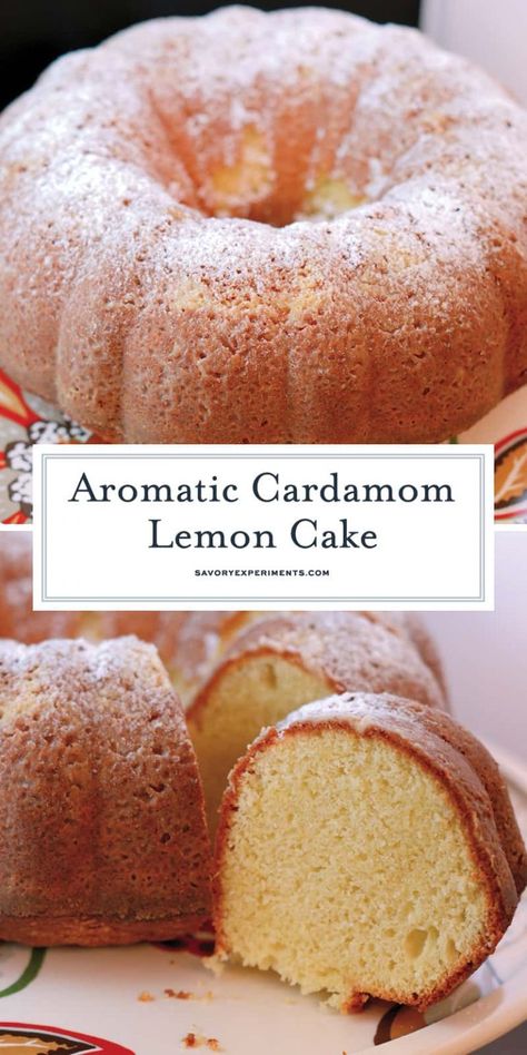 Recipes That Use Cardamom, Patisserie Recipe, Cardamon Recipes, Easy Lemon Cake Recipe, Cardamom Recipe, Lemon Cake Easy, Light Cake, Cardamom Cake, Moist Lemon Cake