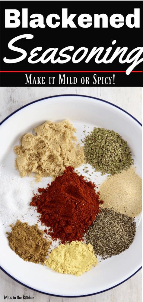 Homemade Blackened Seasoning, Top Dinner Recipes, Blackened Seasoning, Spice Mix Recipes, Homemade Spice Blends, Seasoning And Spice, Diy Spices, Seasoning Recipe, Grilled Dinner