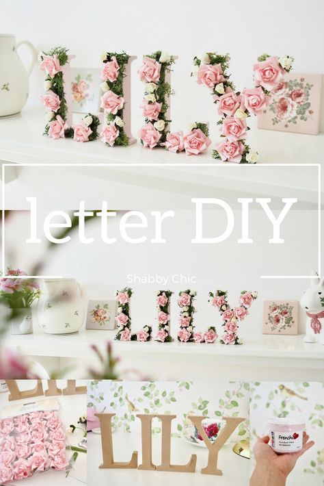 Chic Decor Diy, Shabby Chic Decor Diy, Letter Diy, Idee Babyshower, Decoration Shabby, Shabby Chic Room, Diy Letters, Shabby Chic Bathroom, Shabby Chic Bedrooms