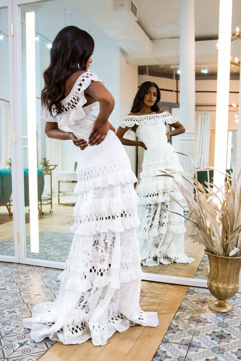 10 Reasons You Should Shop for Your Wedding Dress at The Grace Loves Lace NYC Boutique – Coco Gown 7 Lace Vintage Wedding Dress, Mexican Wedding Dress, White Lace Wedding Dress, Boda Mexicana, Boutique Decor, Vintage Wedding Dress, Grace Loves Lace, Lace Vintage, Wedding Dress Fabrics