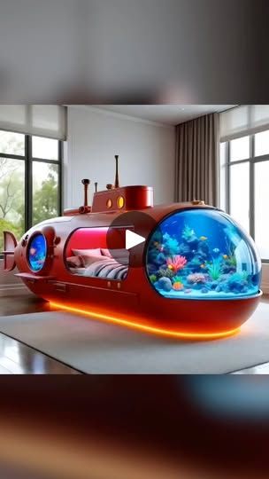 42K views · 1.5K reactions | Submarine aquarium beds! Yes please! 🙏🏼🙏🏼 #aquarium #interiordesign #kidsbedroom #bedroomdesign | Inspiring Designs At Home Aquarium, Bedroom Gadgets, Custom Jordan, Aquarium Architecture, Unusual Furniture, Home Aquarium, Floating House, Kid Room, Freshwater Aquarium