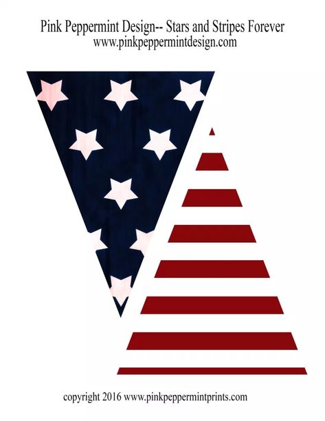 4th Of July Banner, Diy Party Crafts, Diy Graduation Cap, Printable Star, Pennant Banner, Patriotic Crafts, Patriotic Party, Graduation Diy, 4th Of July Decorations