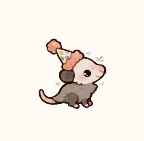 Possum Pfp Drawing, Porcupine Drawing Cute, Cute Possum Wallpaper, Cute Opossum Art, Cute Possum Art, Possum Drawing Easy, Cute Possum Drawings, Possum Doodle, Silly Possum