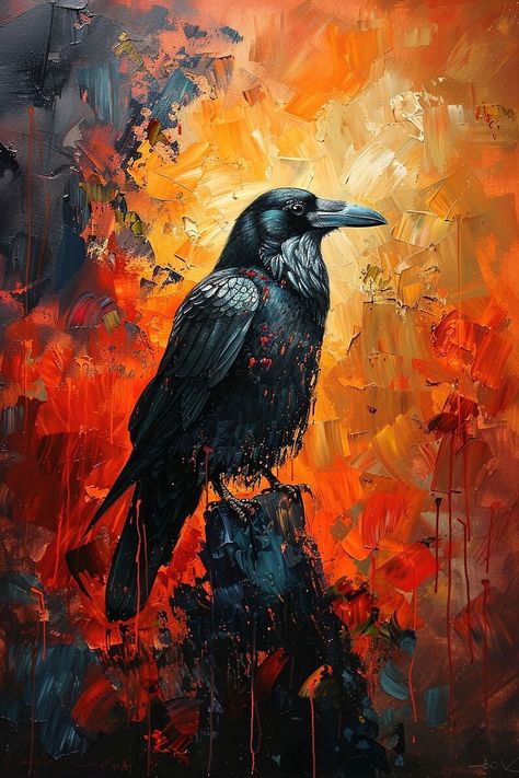 Black Crow Painting Art Print Witchy Art Painting Perfect for Victorian Art Home Wall Decor 3 - Etsy Turkey Witchy Oil Painting, Acrylic Crow Painting, Crow Painting Acrylic, Witchy Art Painting, Bats Painting, Witchy Painting, Crow Artwork, Round Paintings, Acrylic Birds