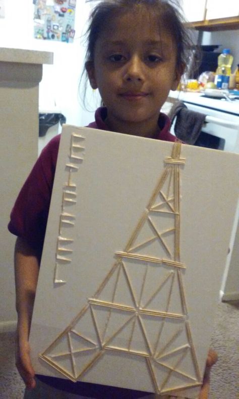 Eiffel Tower Craft Preschool, Eiffel Tower Art For Kids, Eiffel Tower Crafts For Kids, Eiffel Tower Craft, France Craft, Olympic Games For Kids, Paris Monuments, Olympic Crafts, Paris Crafts